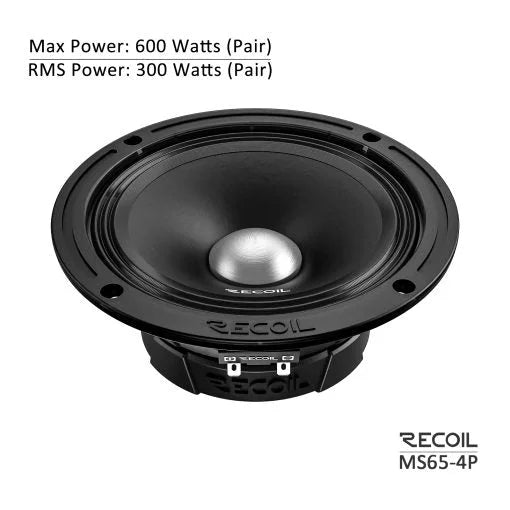 Ms65-4p 6.5-inch Midrange Pro Audio Car Speakers 600 Watts