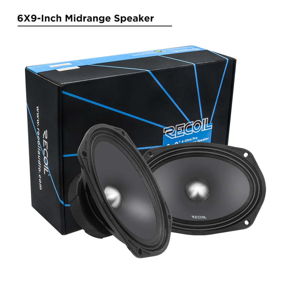 Recoil Ms69-4p 6x9-inch Midrange Pro Audio Car Speakers 4