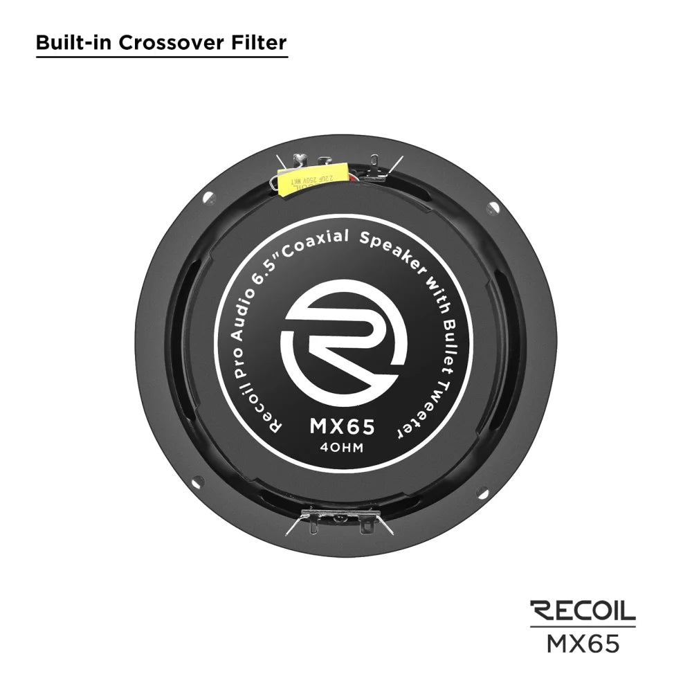 Recoil Mx65 Pair 6.5-inch 2-way Pro Audio Midrange Coaxial