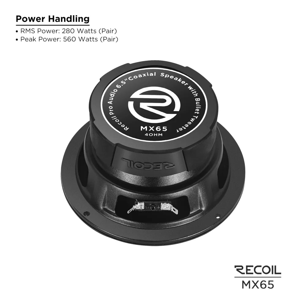 Recoil Mx65 Pair 6.5-inch 2-way Pro Audio Midrange Coaxial