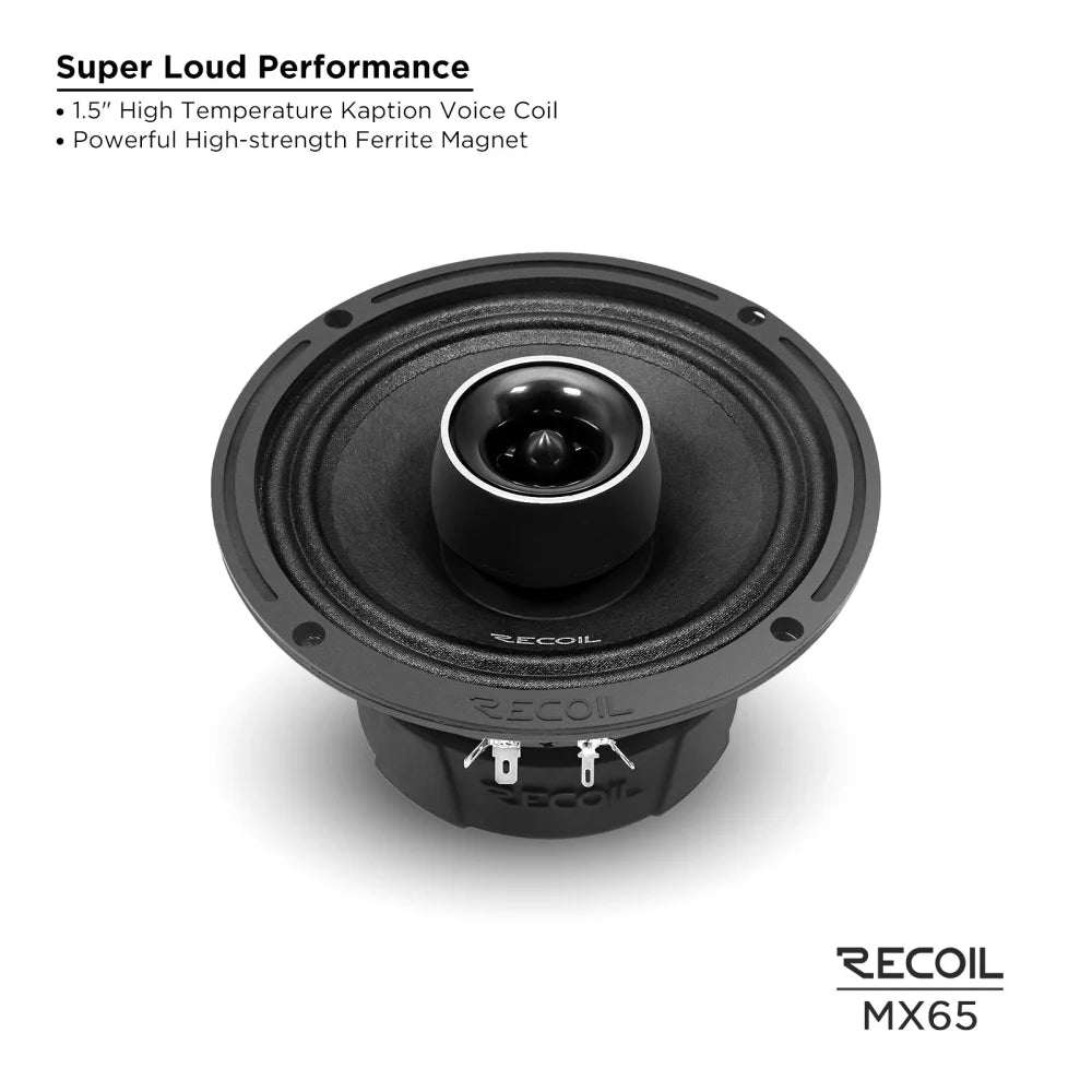 Recoil Mx65 Pair 6.5-inch 2-way Pro Audio Midrange Coaxial