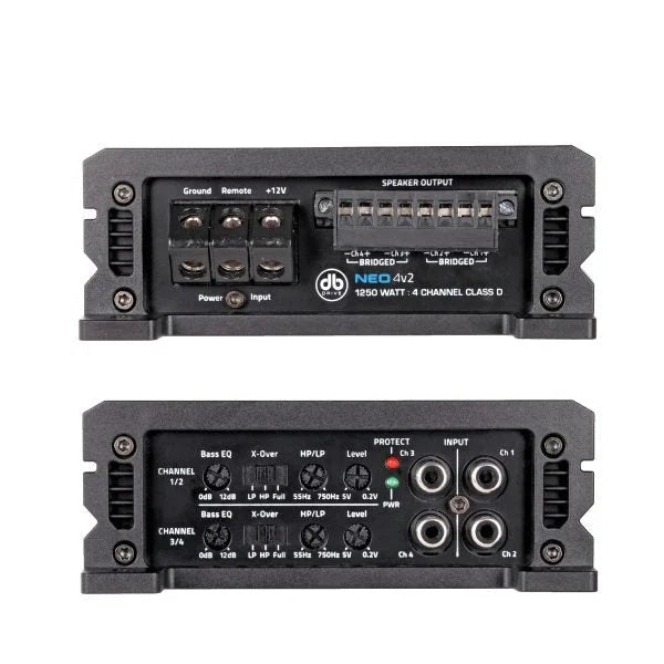 Neo4v2: Neo 4-channel Class d Mini Amplifier - Sms Car Audio