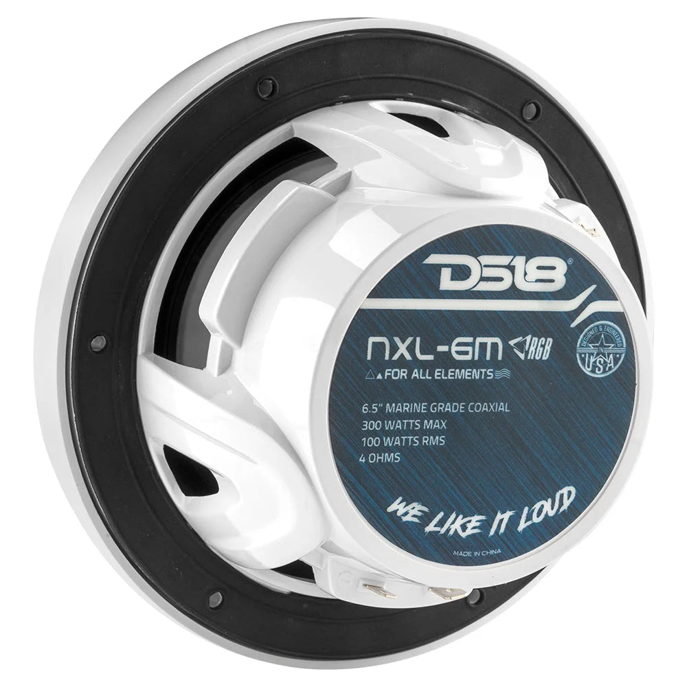 Nxl 6.5’’ 2-way Coaxial Marine Speaker with Led Rgb