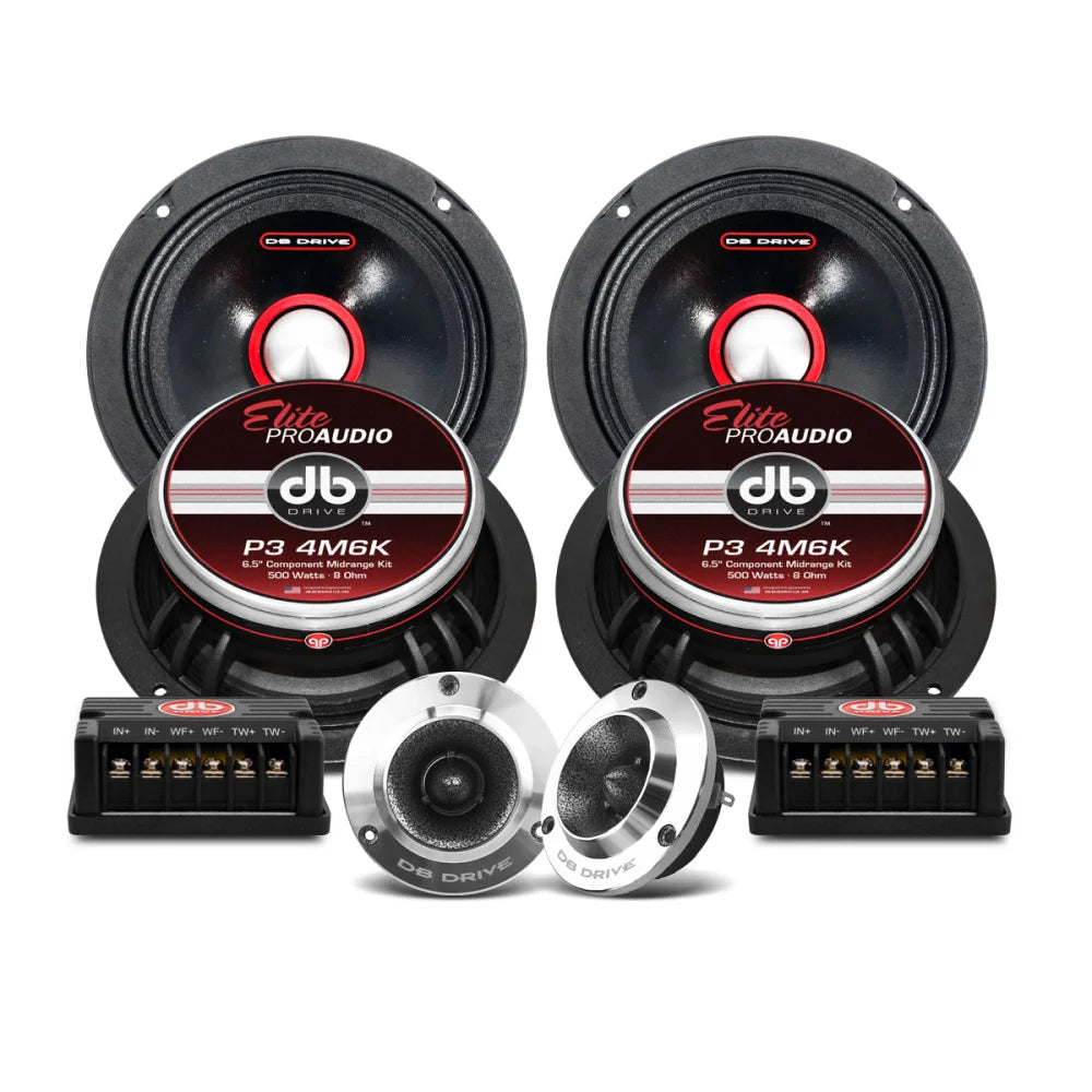 P3 4m6k: 6.5’’ 4- Midrange/ 2-tweeter Component Kit - Set