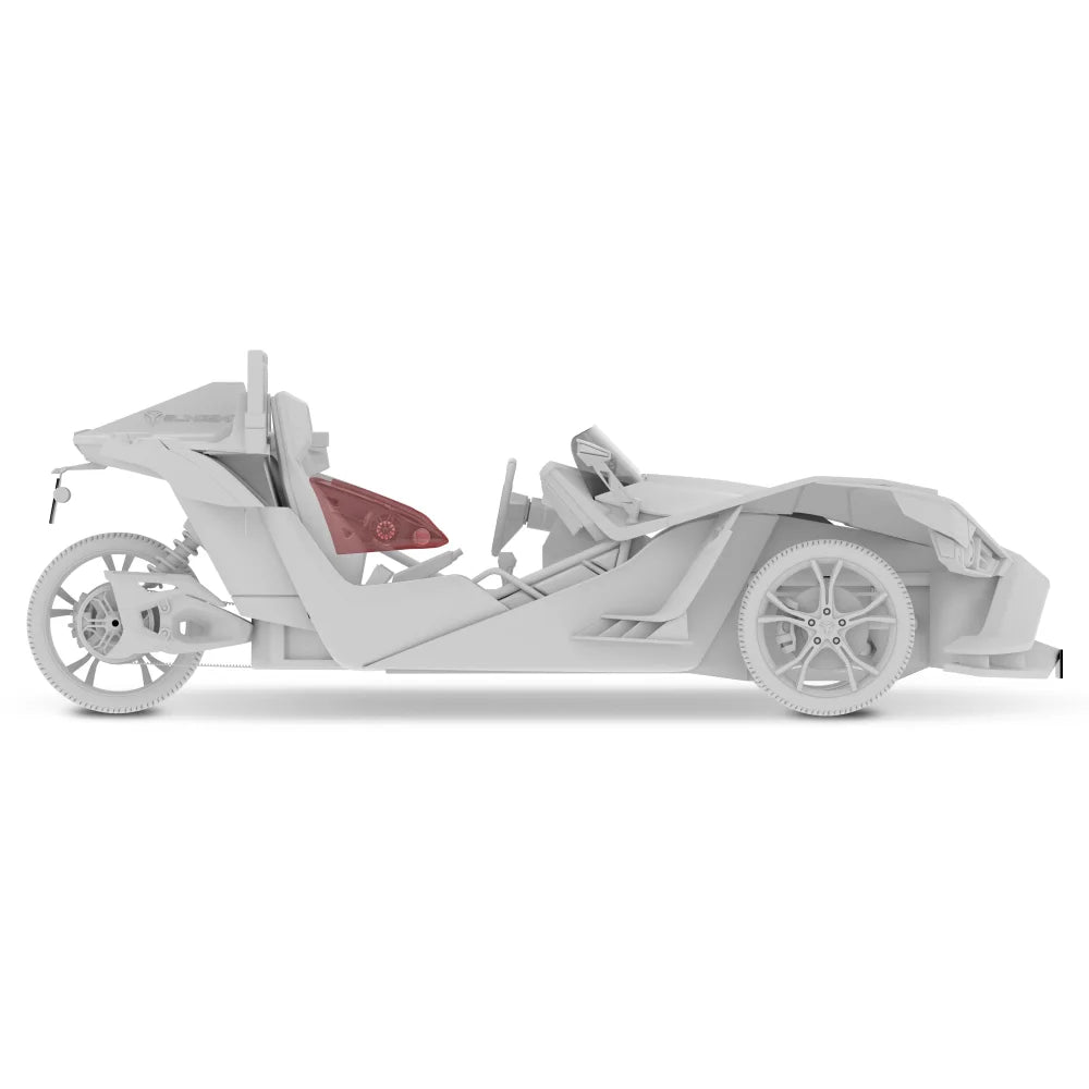 Polaris Slingshot Arm Rest Empty Enclosure with Digital Led