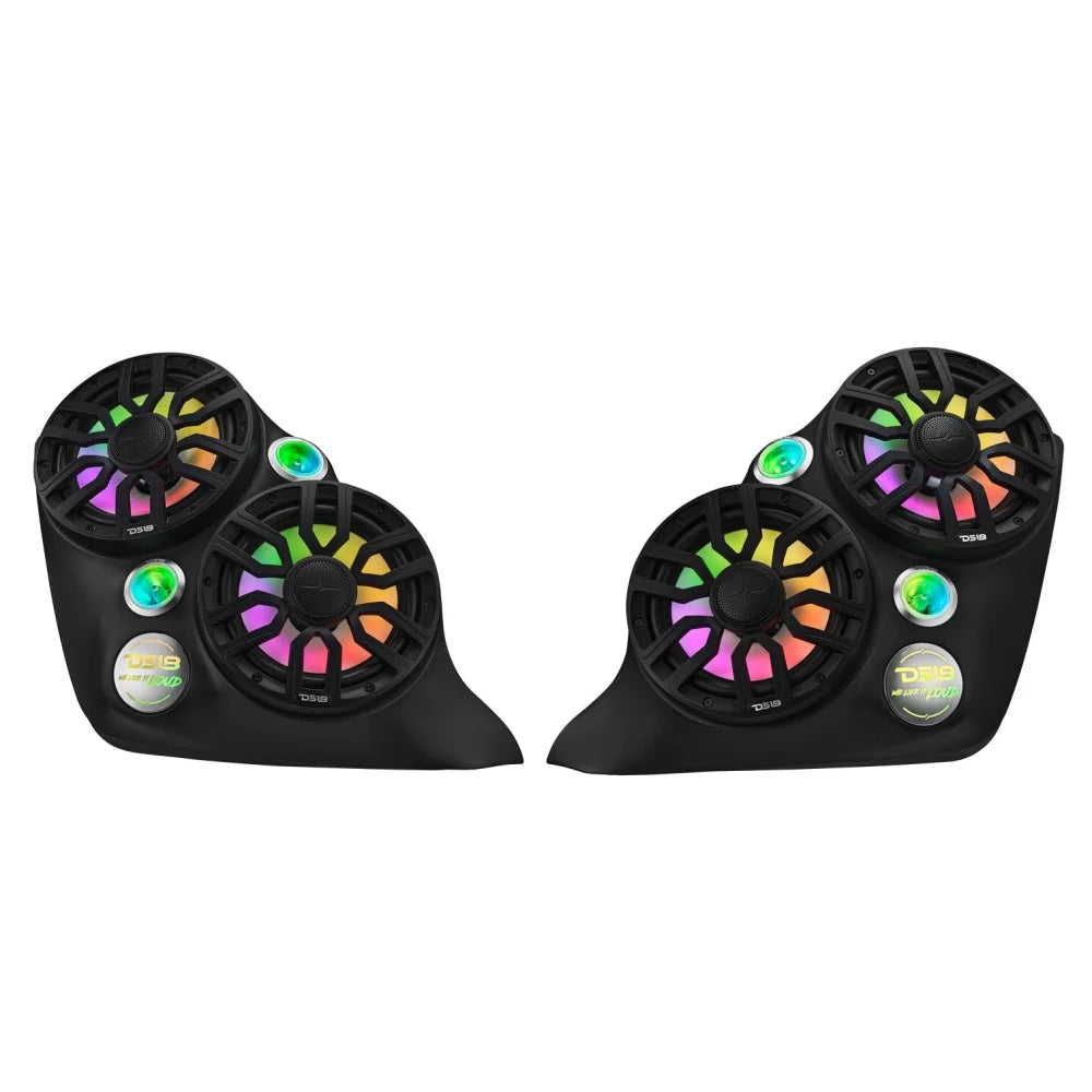 Polaris Slingshot Dual Front Fender 8” Loaded Speaker Pods