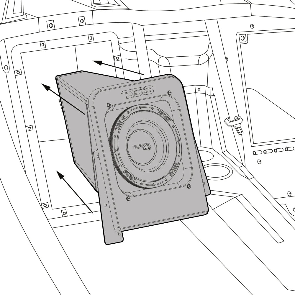 Polaris Slingshot Loaded Rear Sealed 10’’ Subwoofer