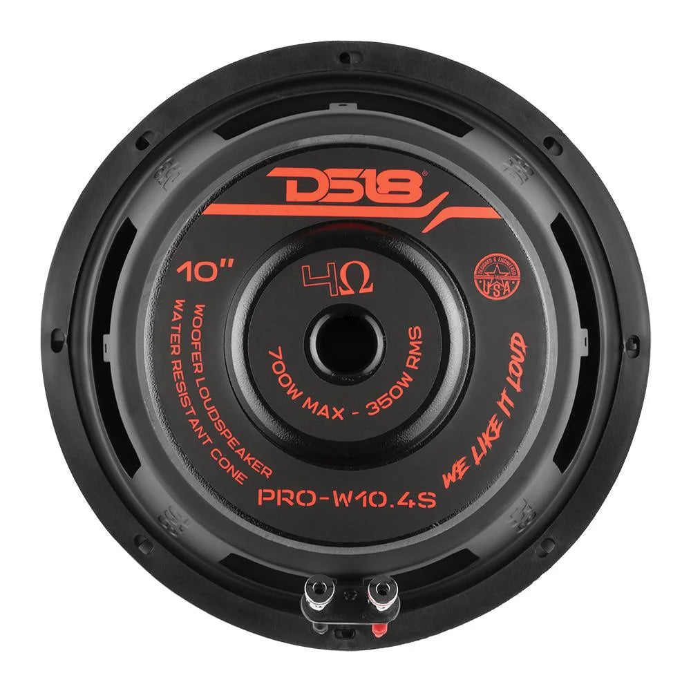 Pro 10’’ Water Resistant Woofer 350 Watts Rms 4-ohm Svc