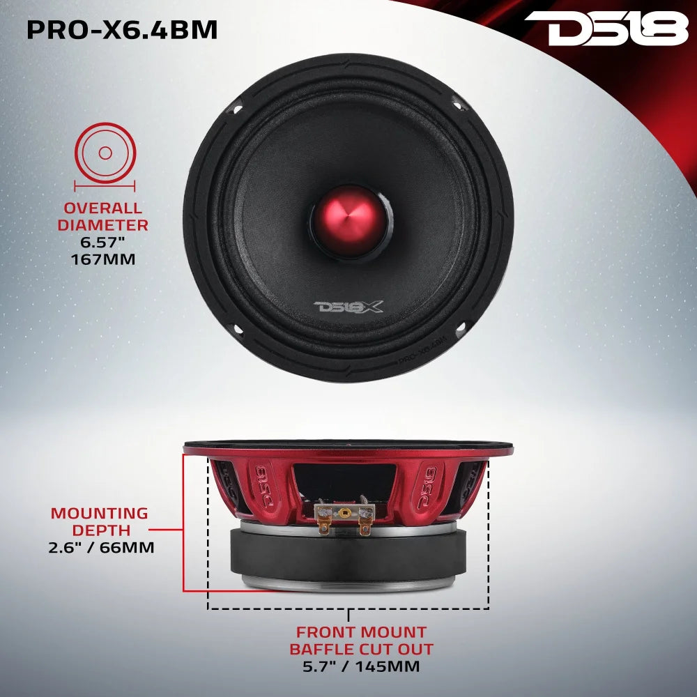 Pro-x 6.5’’ Mid-range Bullet Loudspeaker 250 Watts Rms