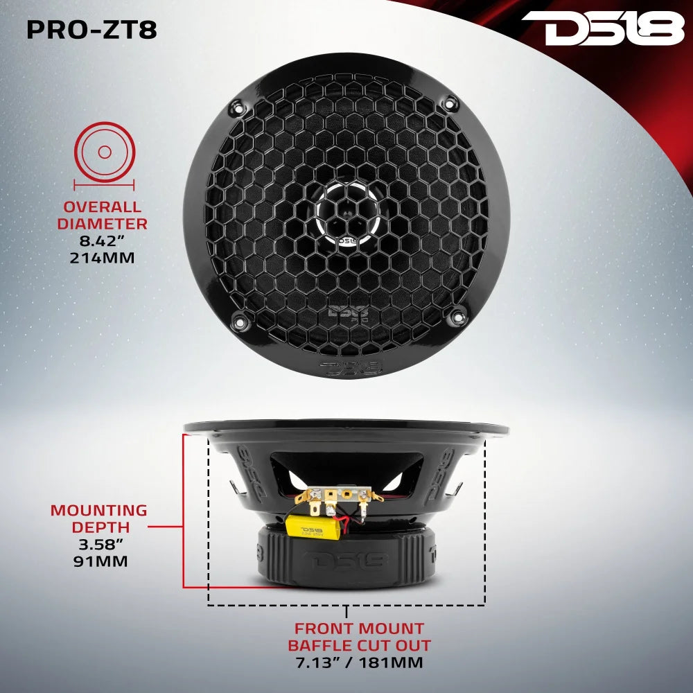 Pro-zt 8’’ Coaxial Mid-range Loudspeaker with Water