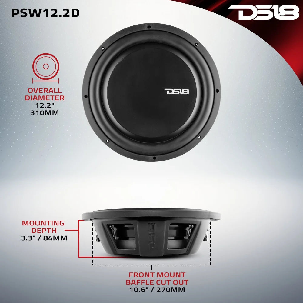 Ps Shallow-mount Water Resistant 12’’ Subwoofer 600