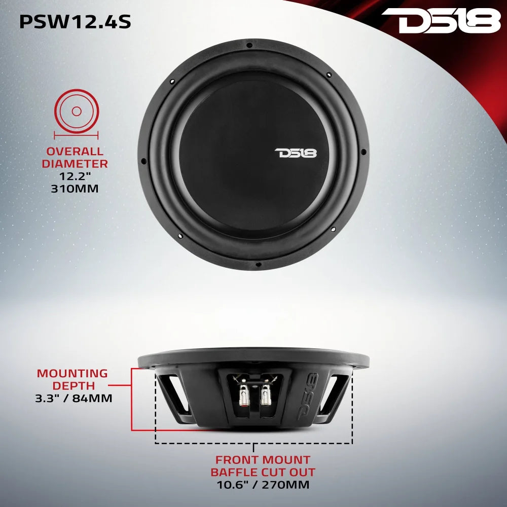 Ps Shallow-mount Water Resistant 12’’ Subwoofer 600