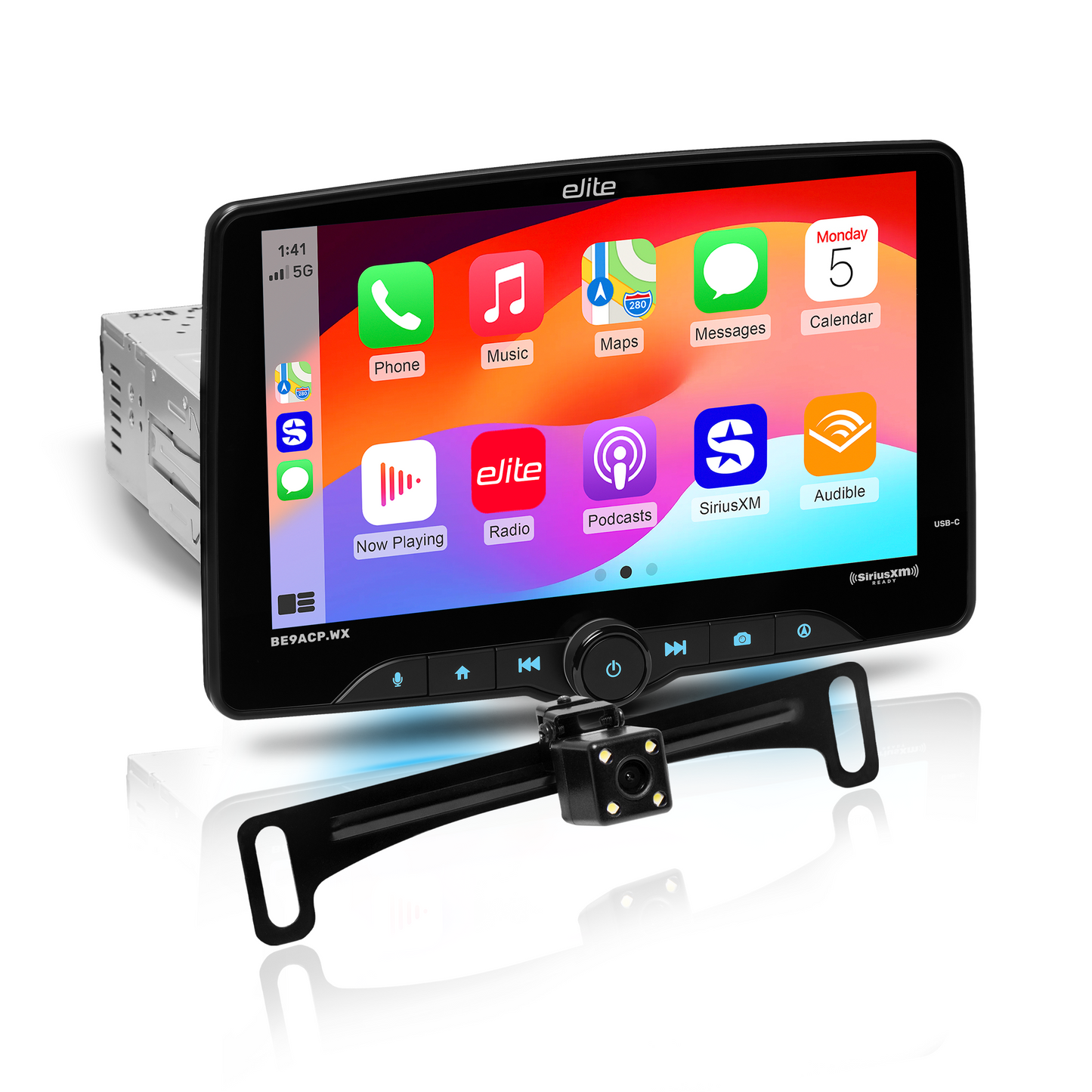 BOSS Elite BE9ACP.WXC 9-Inch Wireless/Wired Apple CarPlay & Android Auto Receiver with Rear-View Camera