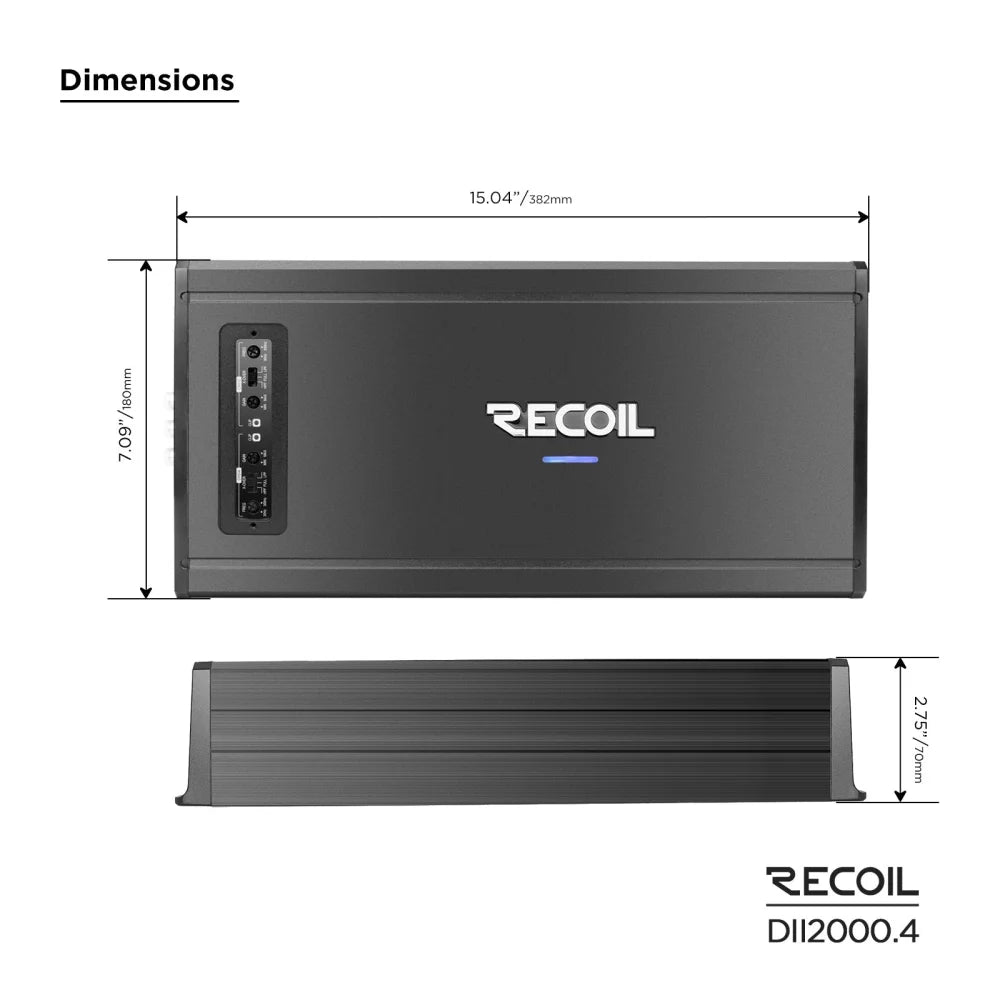 Recoil Audio Dii2000.4 4 Channel Amplifier - Sms Car Audio