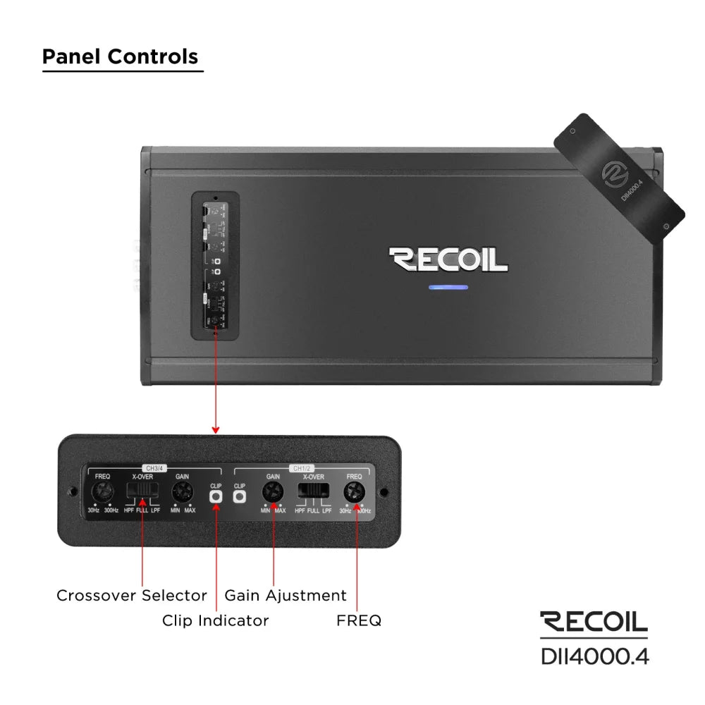 Recoil Audio Dii4000.4 4 Channel Amplifier - Sms Car Audio