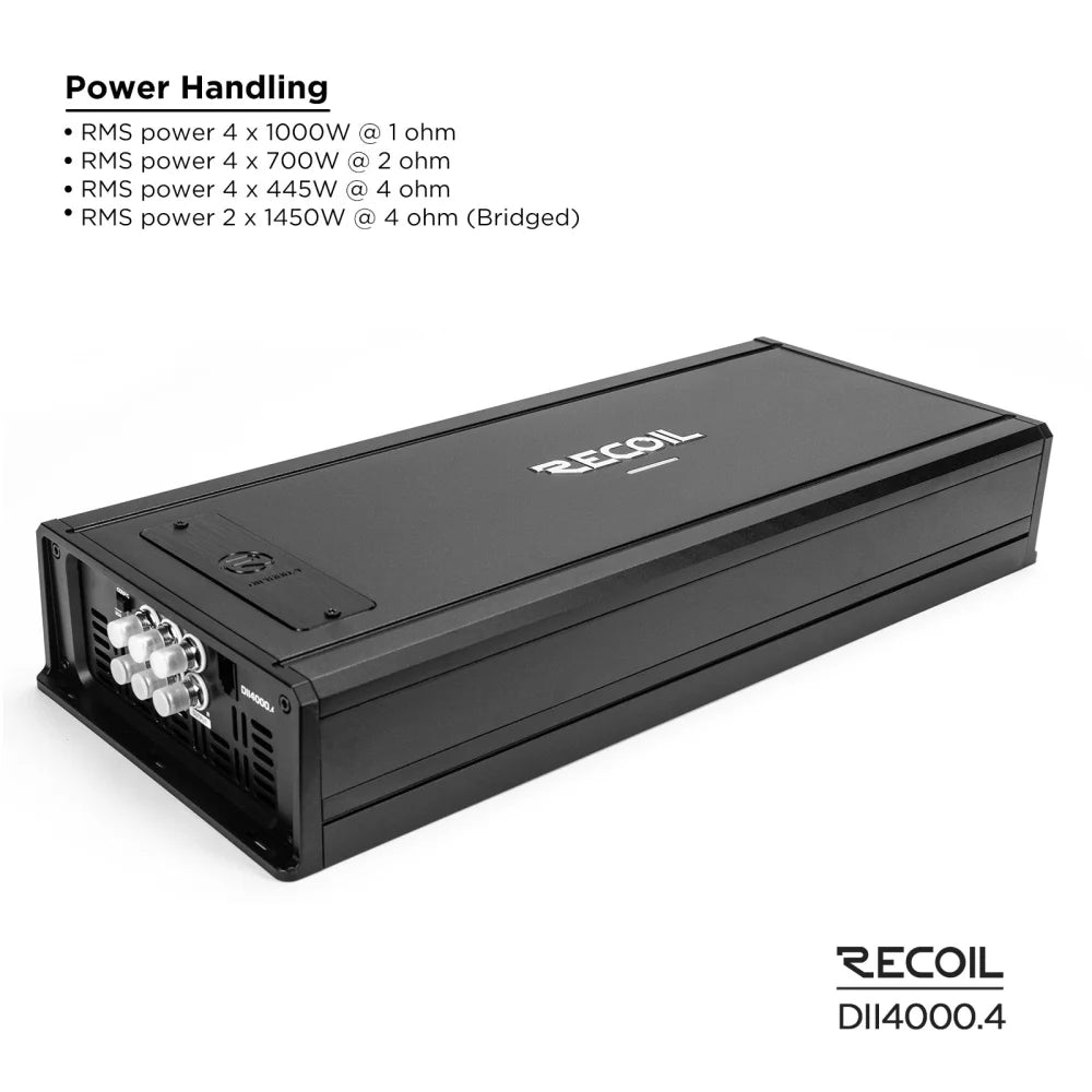 Recoil Audio Dii4000.4 4 Channel Amplifier - Sms Car Audio