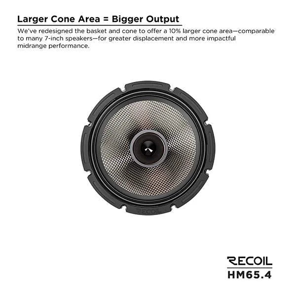 Recoil Audio Hm 6.5 Midrange Inch Speaker Pair 200 Watts