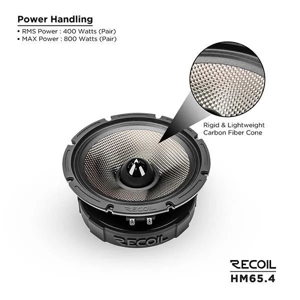 Recoil Audio Hm 6.5 Midrange Inch Speaker Pair 200 Watts