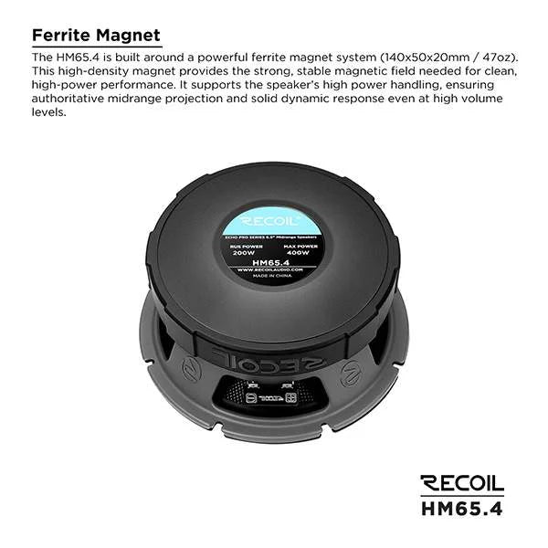 Recoil Audio Hm 6.5 Midrange Inch Speaker Pair 200 Watts