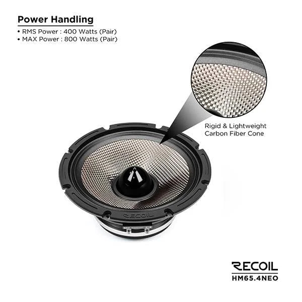 Recoil Audio Hm6.5 Neo 6.5 Inch Midrange Speaker Pair 200