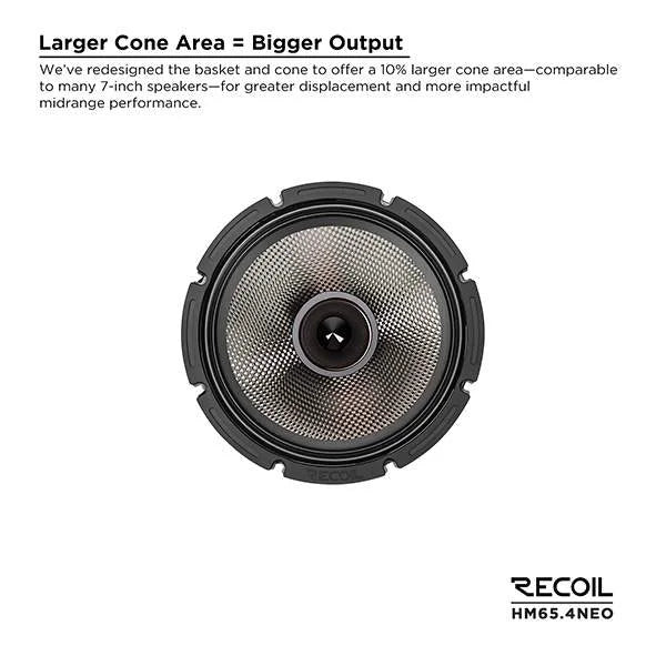 Recoil Audio Hm6.5 Neo 6.5 Inch Midrange Speaker Pair 200