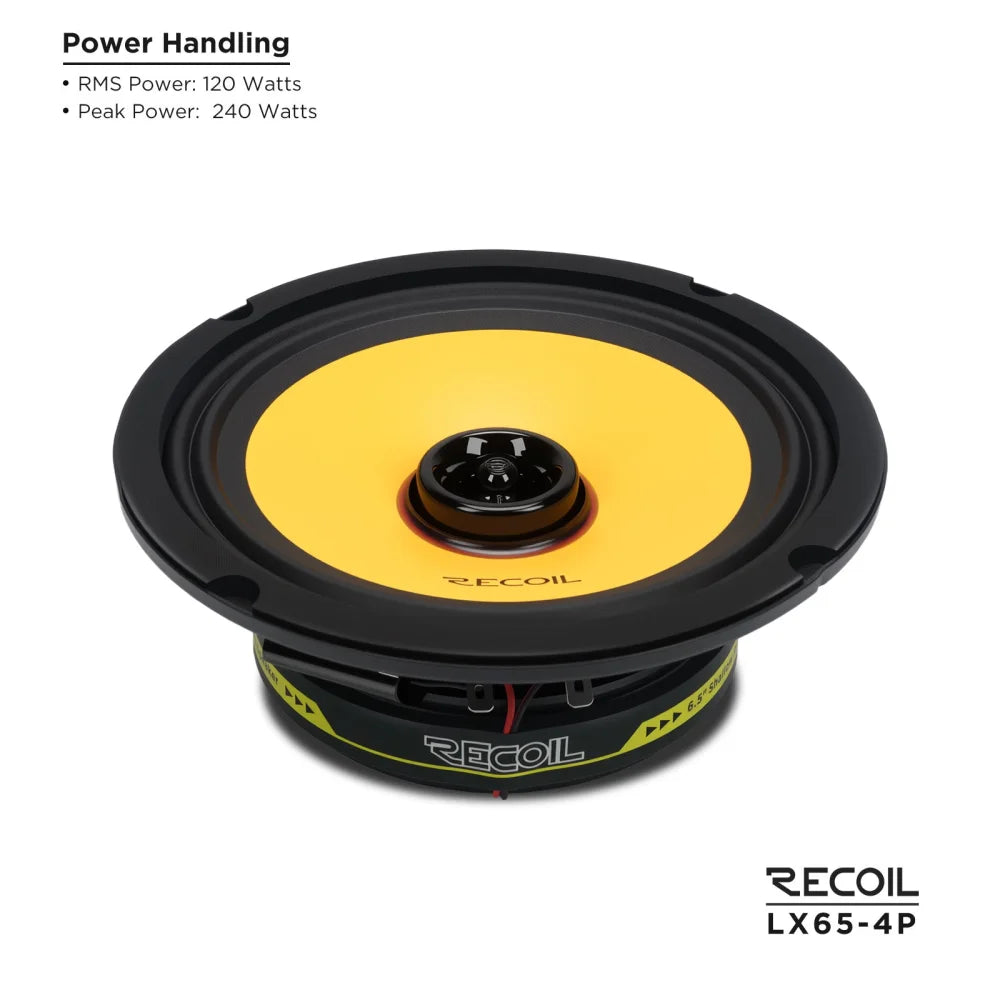 Recoil Audio Lx65-4p 6.5″ Pro Coaxial Car Speakers