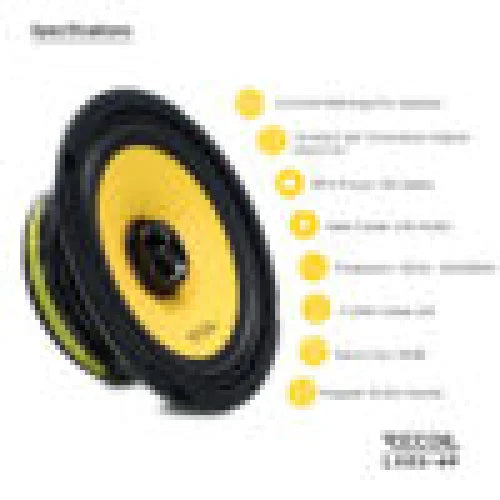 Recoil Audio Lx65-4p 6.5″ Pro Coaxial Car Speakers