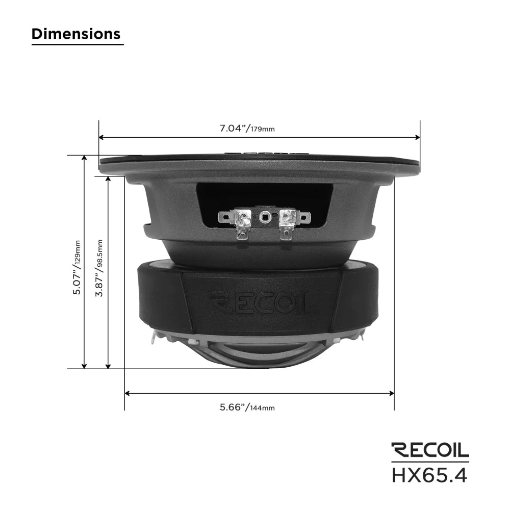 Recoil Hx65.4 Pro Audio Coaxial Speaker - Sms Car Audio