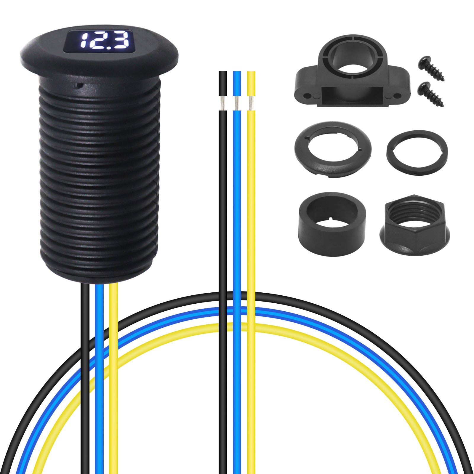 Recoil MDV super mini waterproof white LED voltmeter