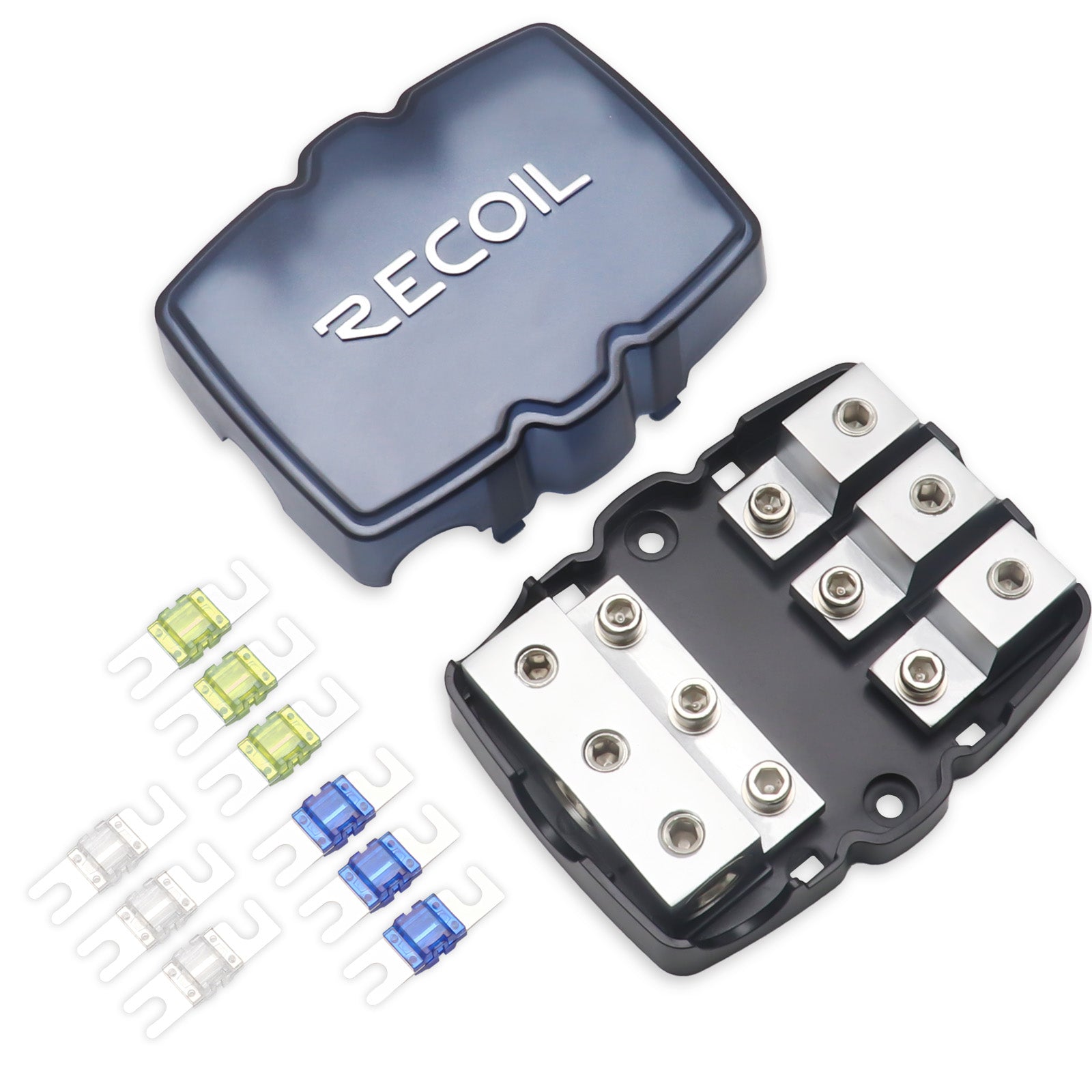 Recoil MFH13 3-way Mini-ANL fused distribution block