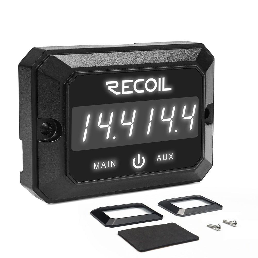 Recoil PDVD waterproof dual-battery digital voltage meter