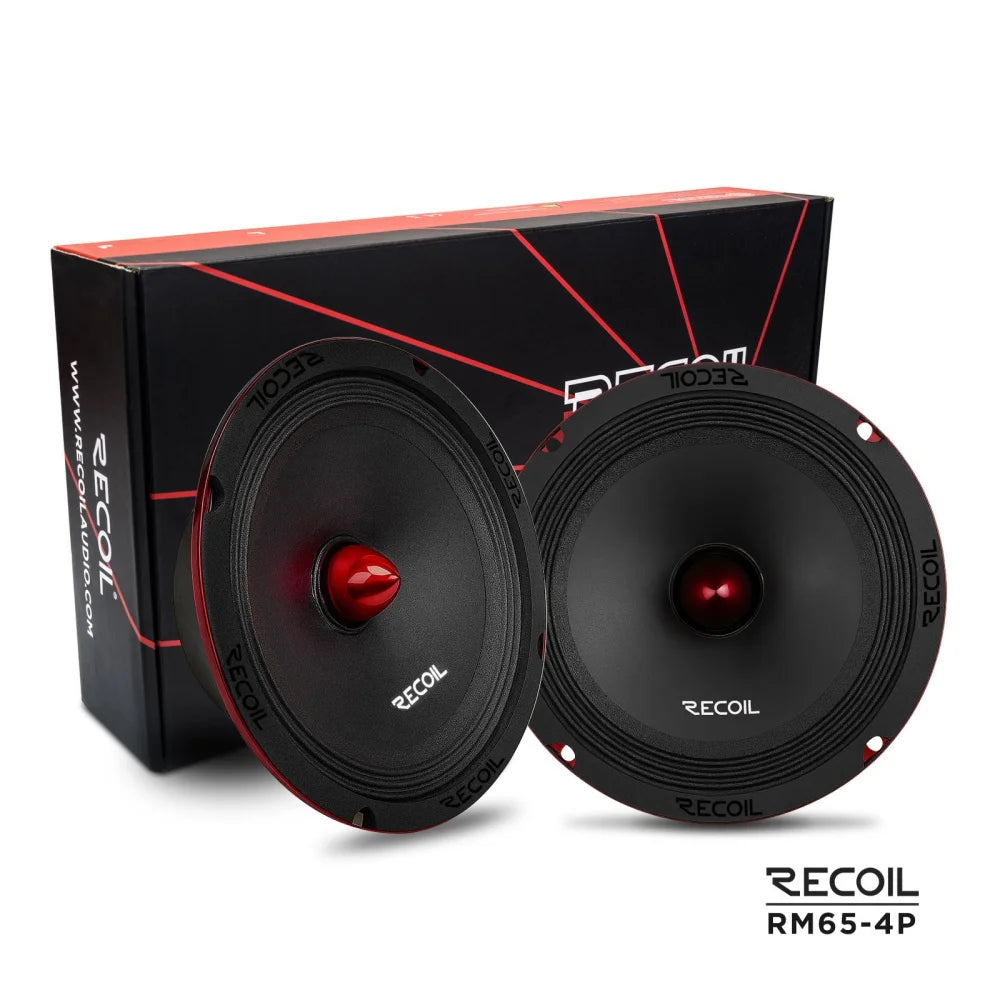 Recoil Rm65-4p 6.5″ Midrange Car Speakers Pair – 200w Rms