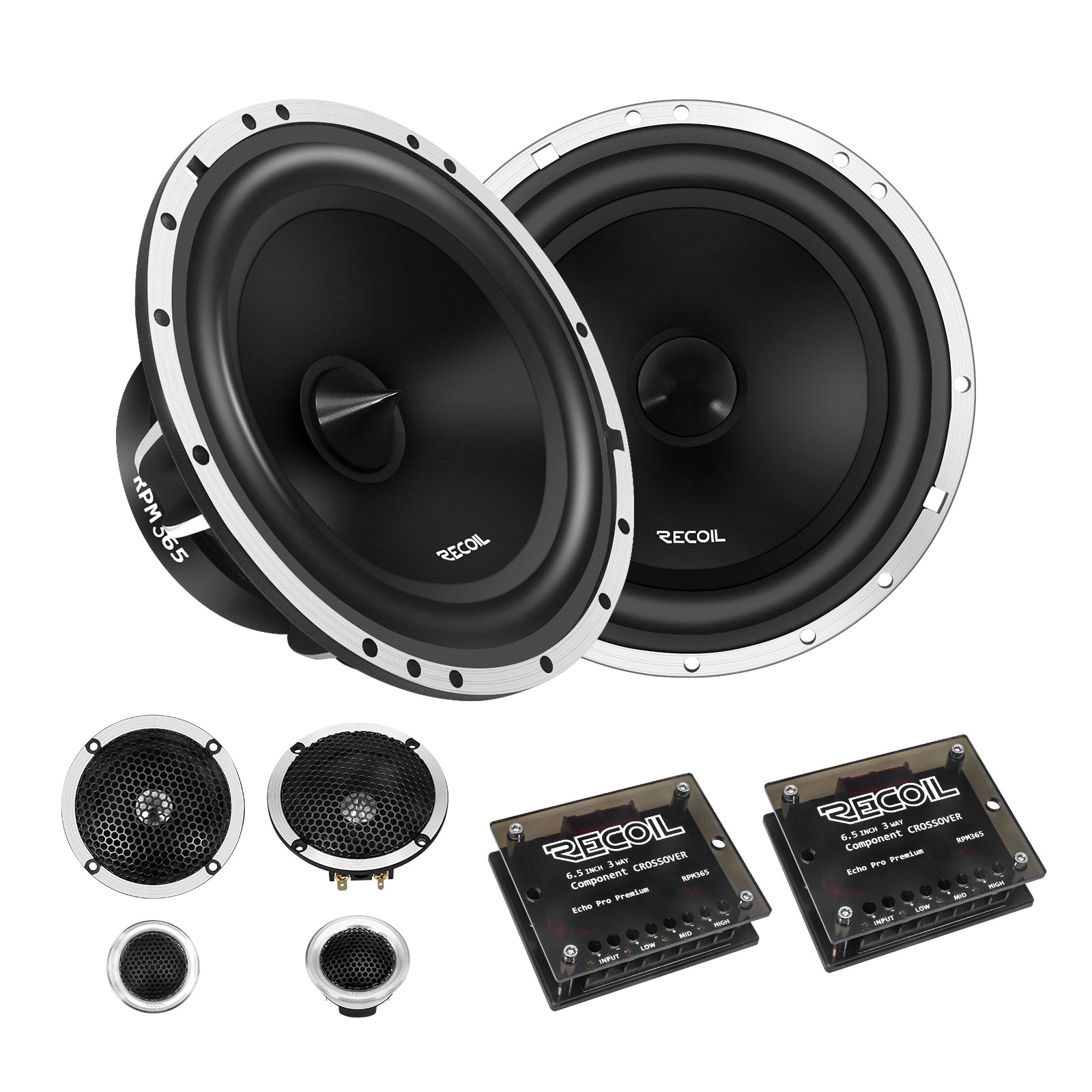 Recoil RPM365 6.5-inch 3-way Echo Max component speaker system