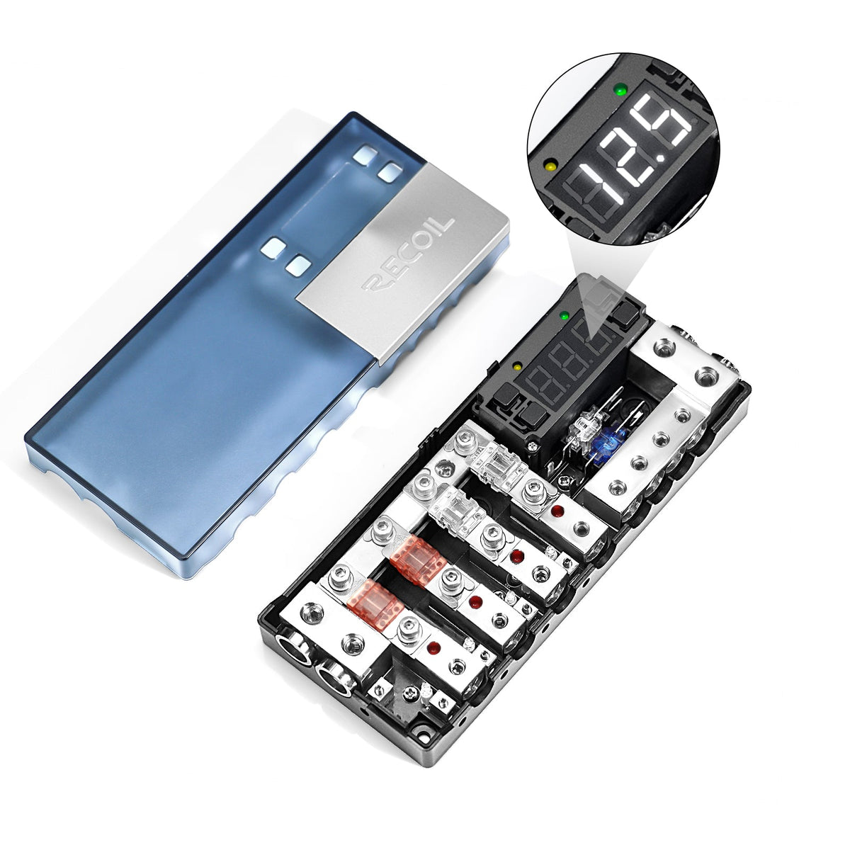 Recoil S-MPG4 smart 4-way fused power and ground distribution block