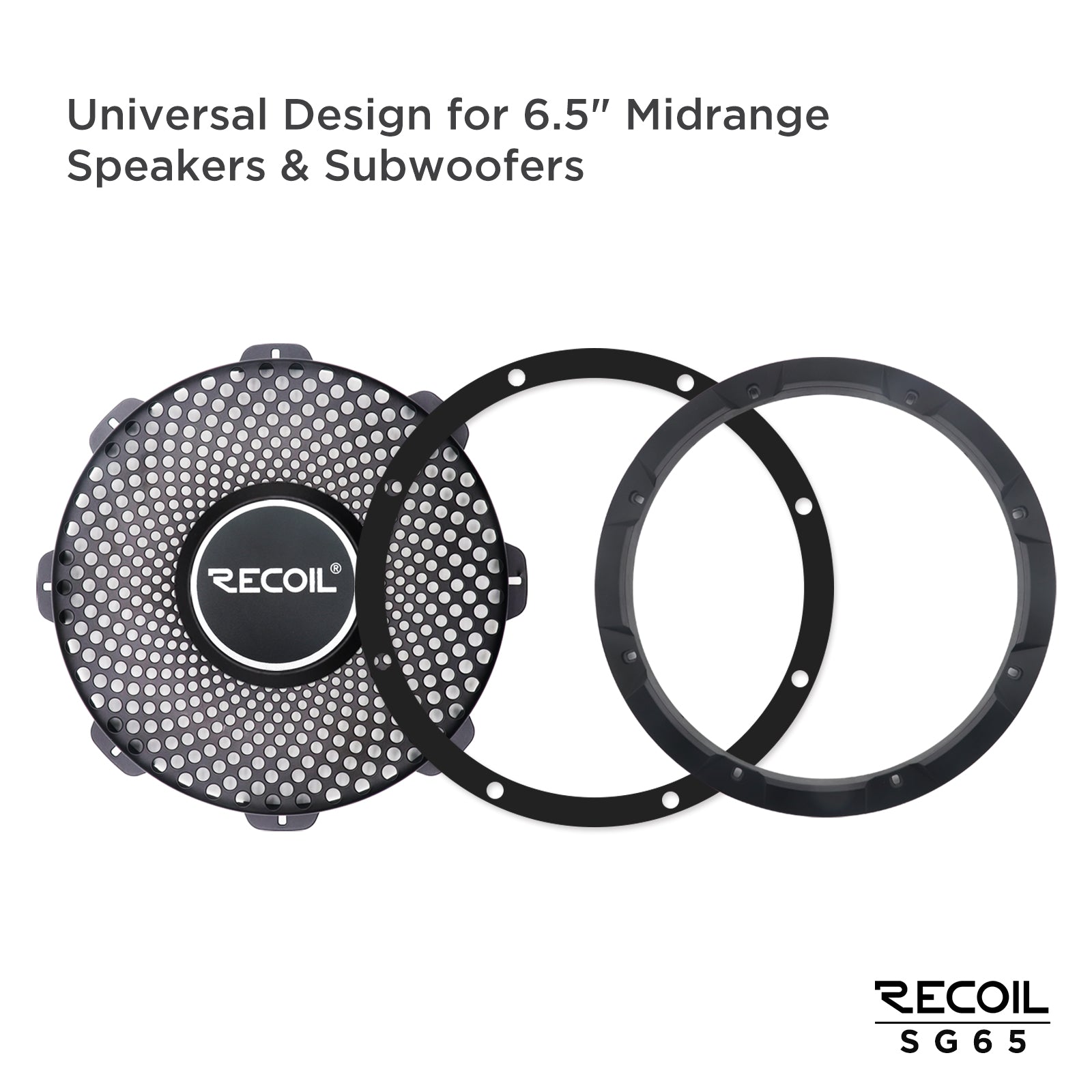 Recoil SG-65P pair 6.5-inch high-excursion steel mesh speaker grilles
