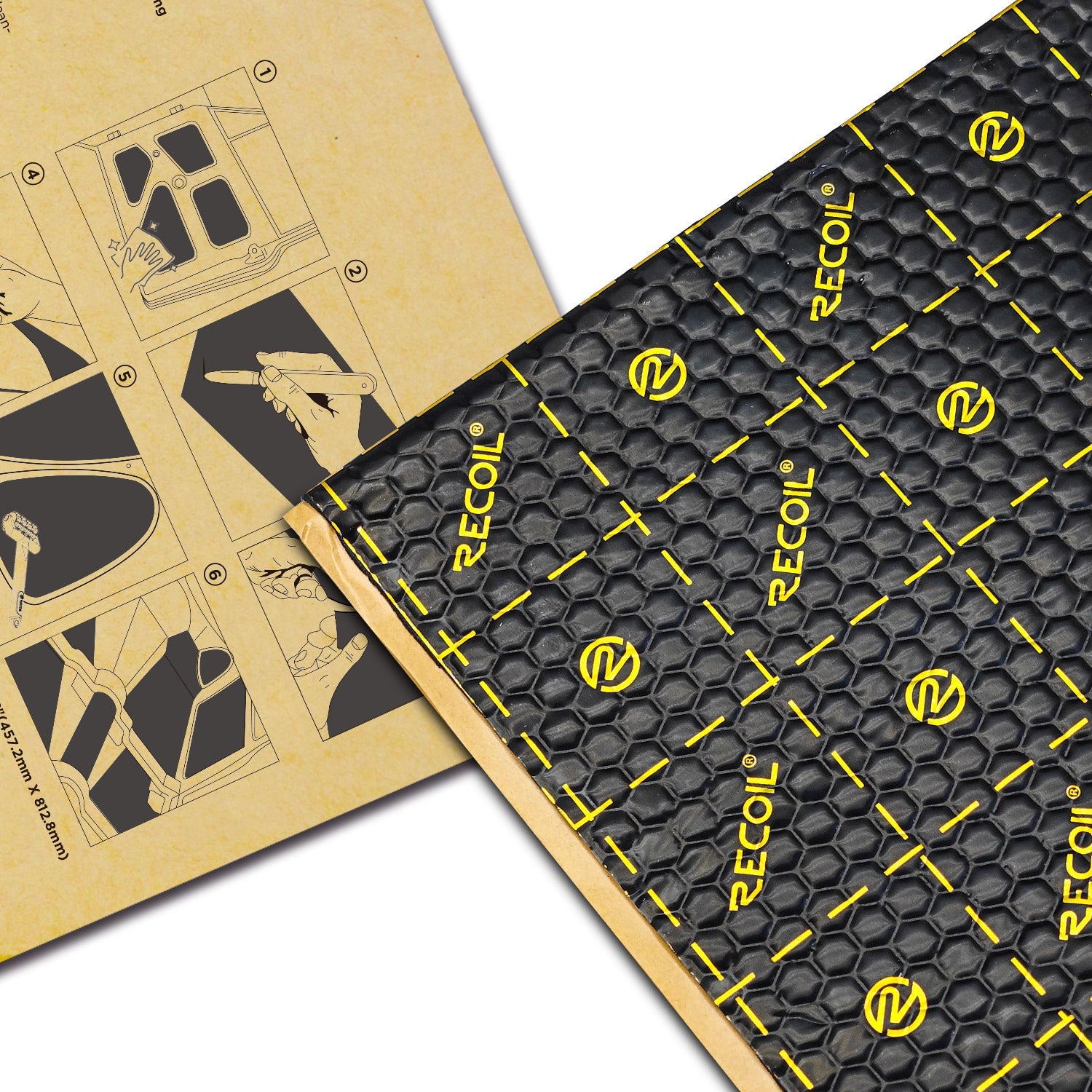 Recoil XLBK lightweight butyl sound dampening mat kit