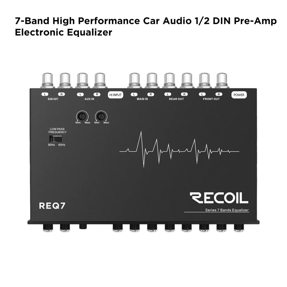 Req7 7 Band 1/2 Din Pre-amp Car Audio Parametric Graphic