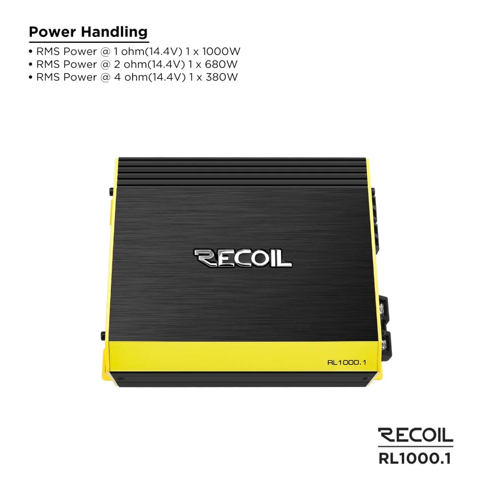 Rl1000.1 L-3 Series Mono Block Amplifier – 1000w Rms Power