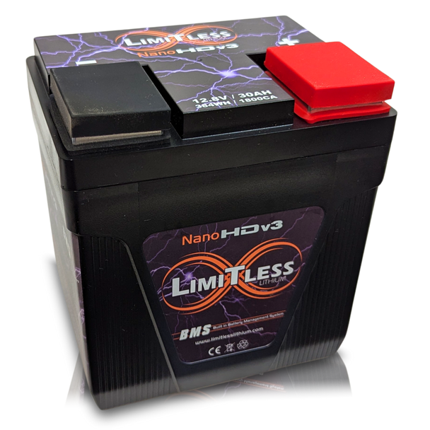 Limitless Lithium NANO-HDV3 30Ah Motorcycle Powersports Battery