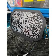 Lit FX SMS Car Audio Jeep custom engraved LED hood prop with controller for show builds