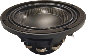 Beyma PRO6CF/ND 6.5-Inch 8-Ohm Neodymium Carbon-Fiber Midrange Speaker, front view