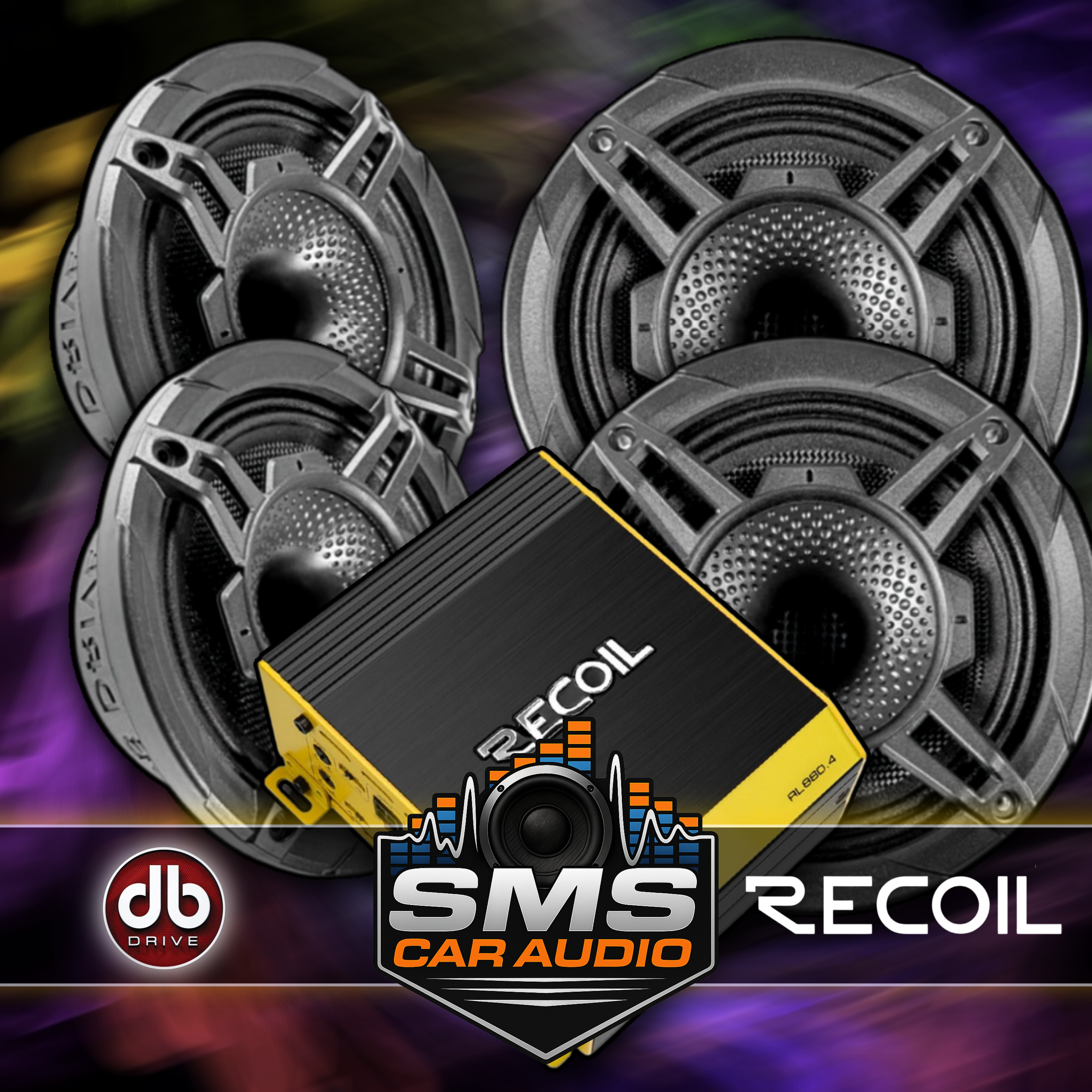 WDX6MOTO-CDX Bundle  : 6.5 2-WAY LOUDSPEAKER W/REAR MOUNTED CD (2 PAIR) W/GLASS FIBER ELEMENT RATED Recoil RL 880.4 Sale