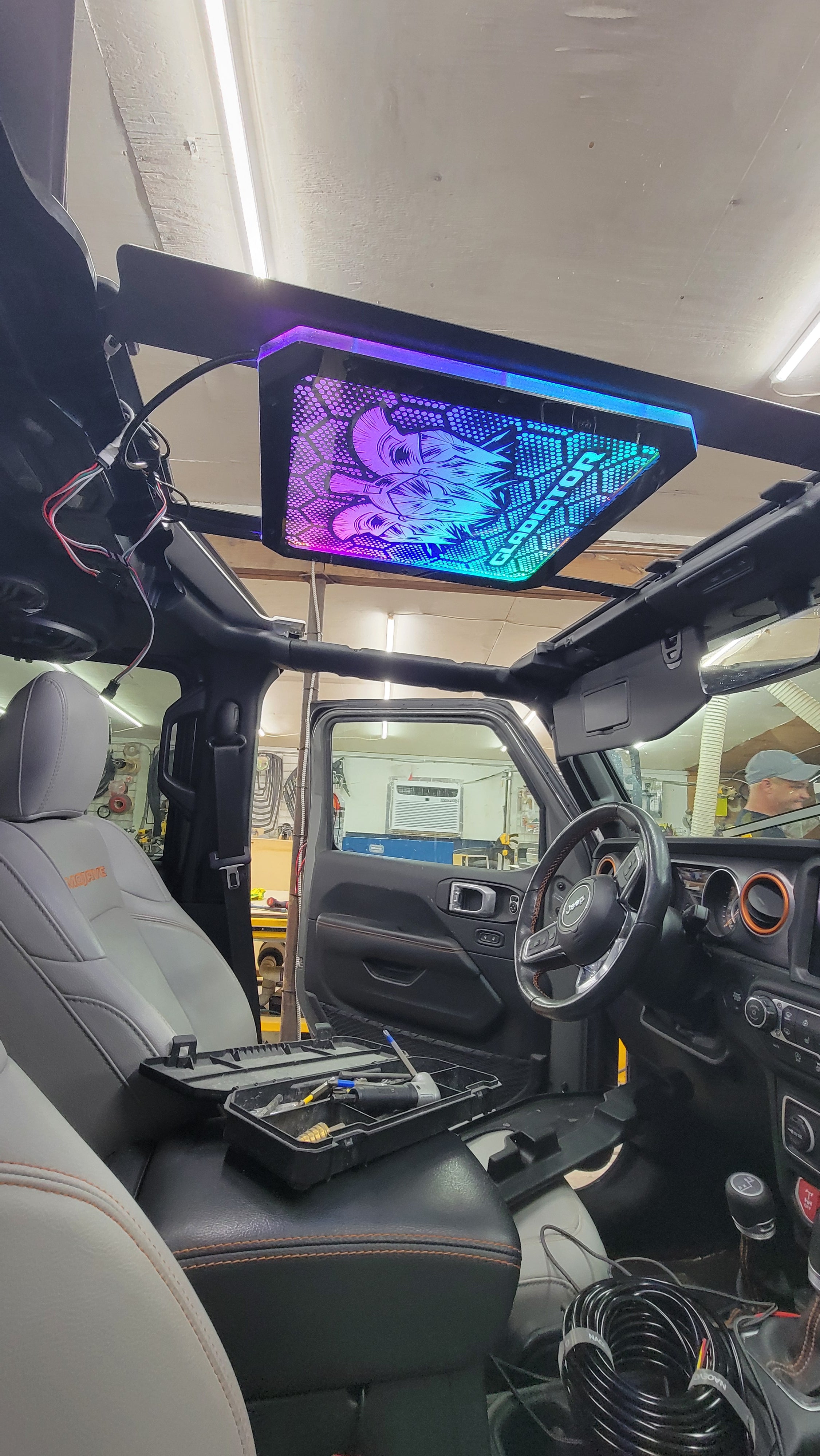 Lit FX SMS Car Audio custom MOLLE LED panel for Jeep display lighting