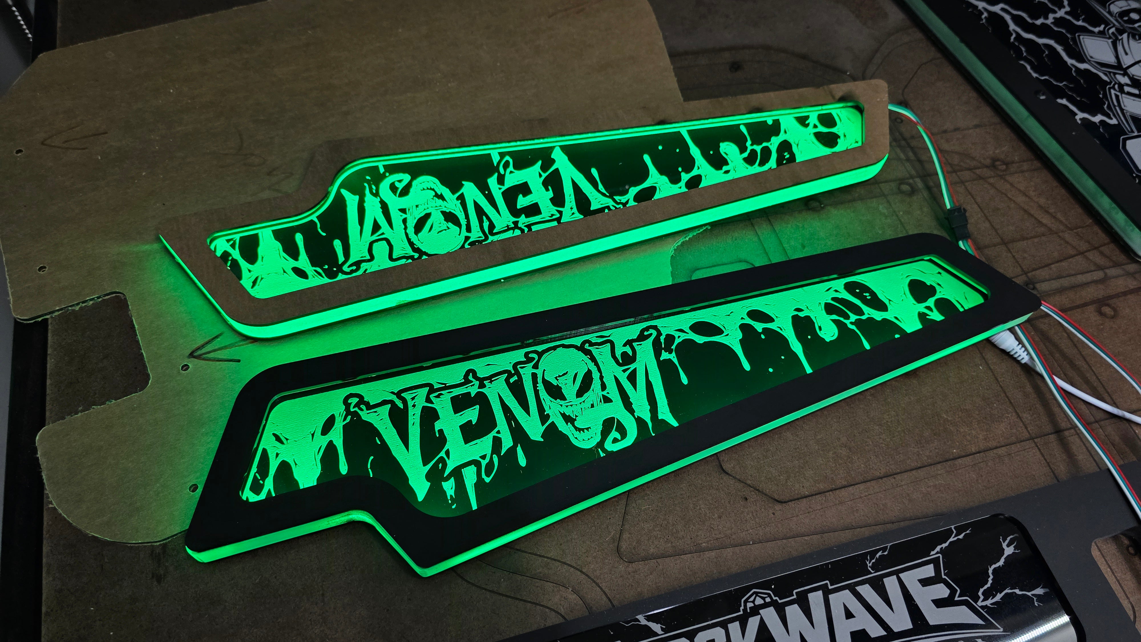 Lit FX SMS Car Audio Jeep JK JKU front seat side covers pair with LED controller and magnet mounting