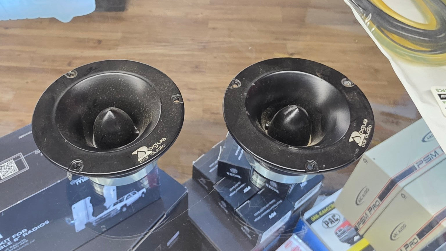 Used Rogue Car Audio RST 4-ohm tweeters pair - front view