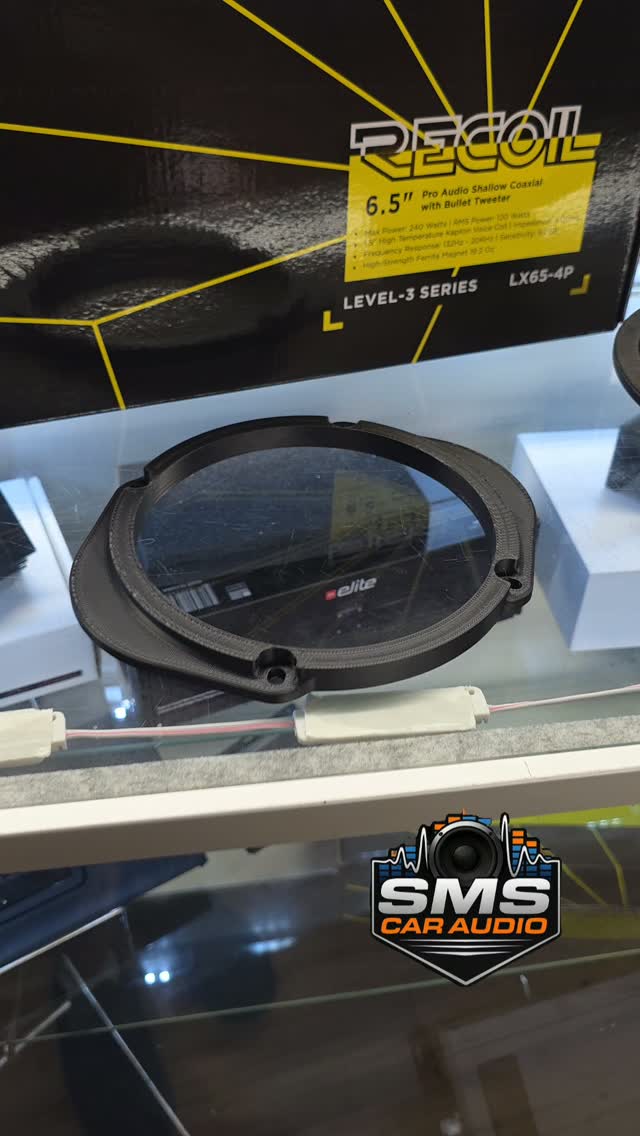 SMS Precision 6x8 / 5x7 to 6.5-inch speaker adapter installed by SMS Car Audio