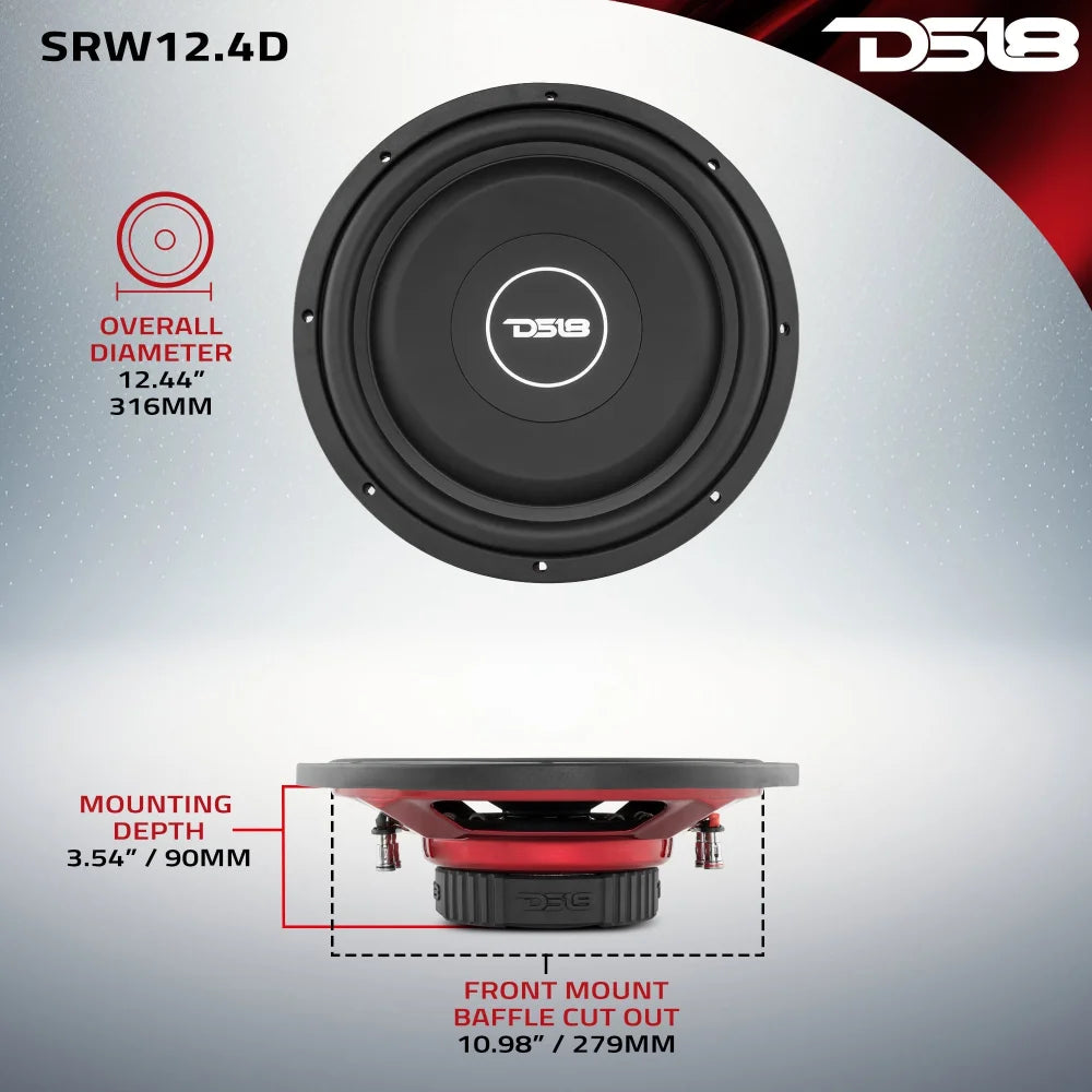 Srw Shallow-mount 12’’ Subwoofer 220 Watts Rms Dvc