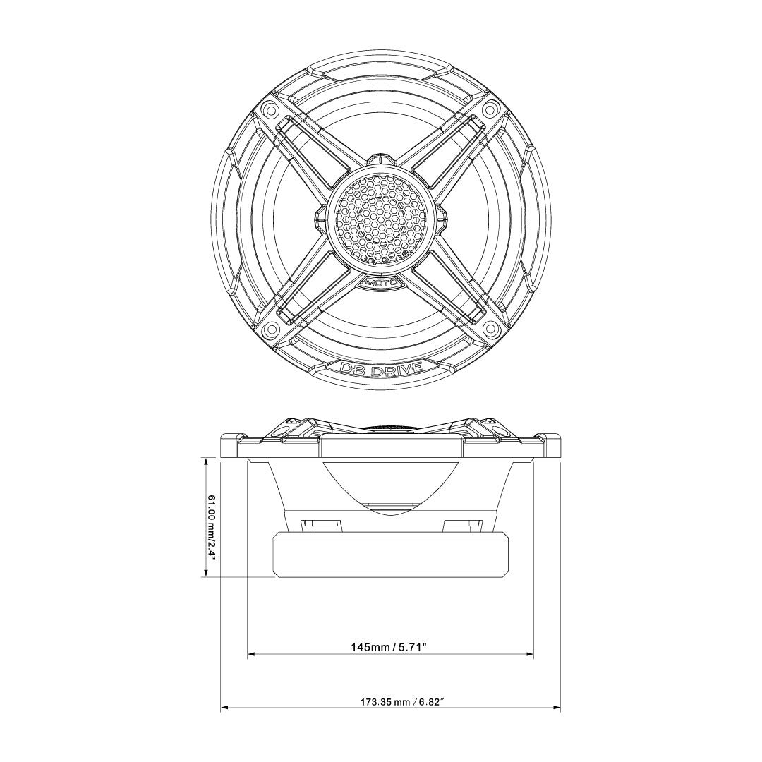 DB Drive WDX6MOTO-G2 6.5" Moto 2-Way Loudspeakers (1 Pair)