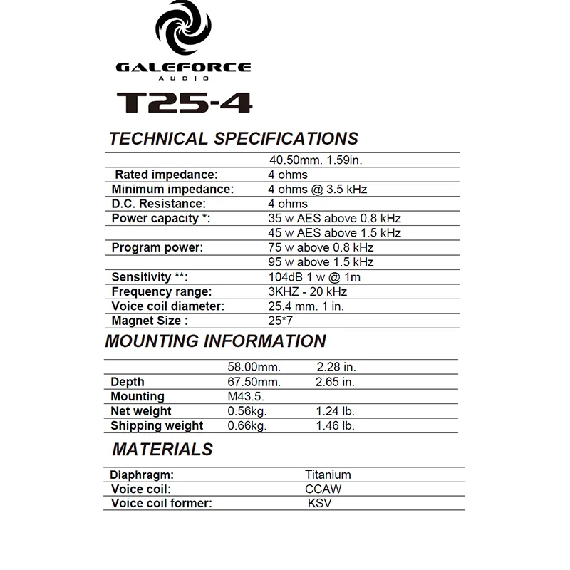 T25 Super Tweeter Pre-order - Speakers Sms Car Audio