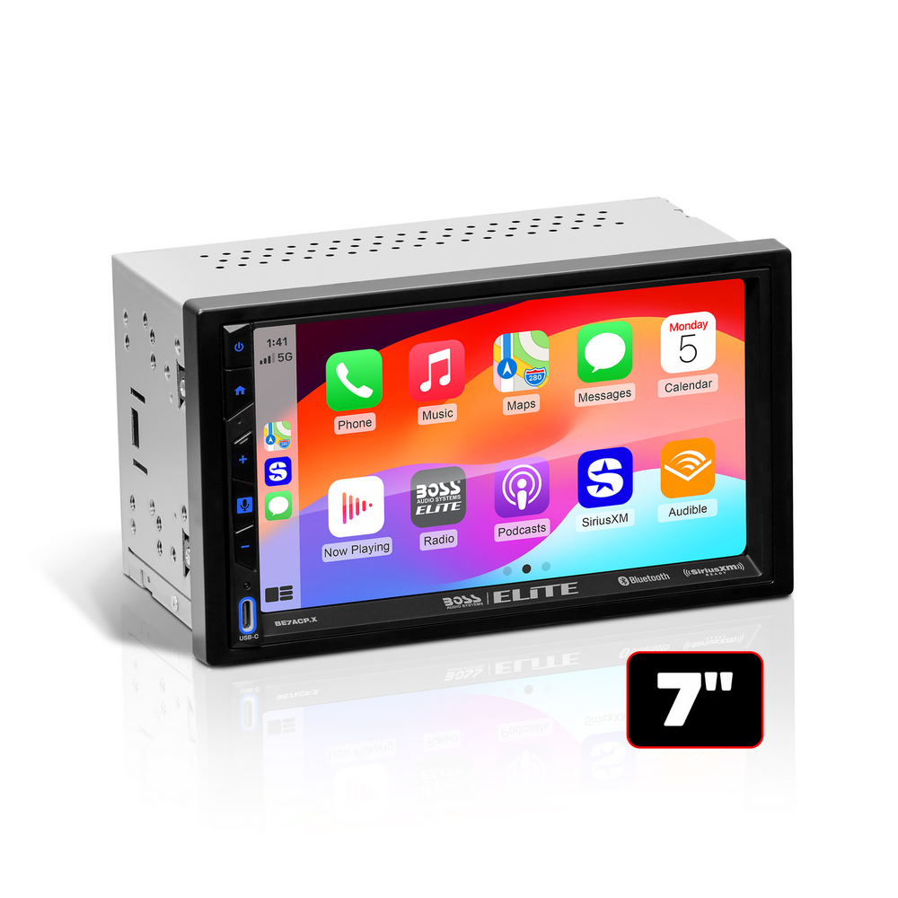 BOSS Elite BE7ACP.X 7-Inch Wired Apple CarPlay & Android Auto Receiver